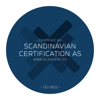 Certified by Scandinavian Certification as - ISO 9001-