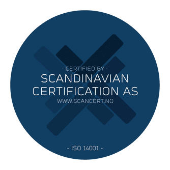 Certified by Scandinavian Certification as - ISO 14001-